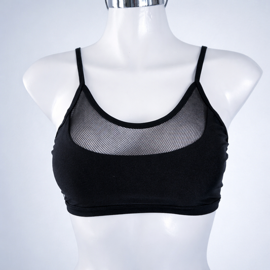 Top Aura - Negro con Malla