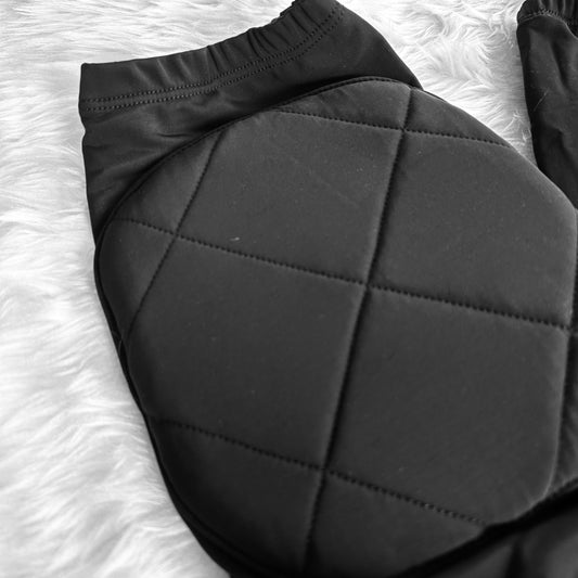 Rodilleras Pole Dance Negra con agarre en corva Gris