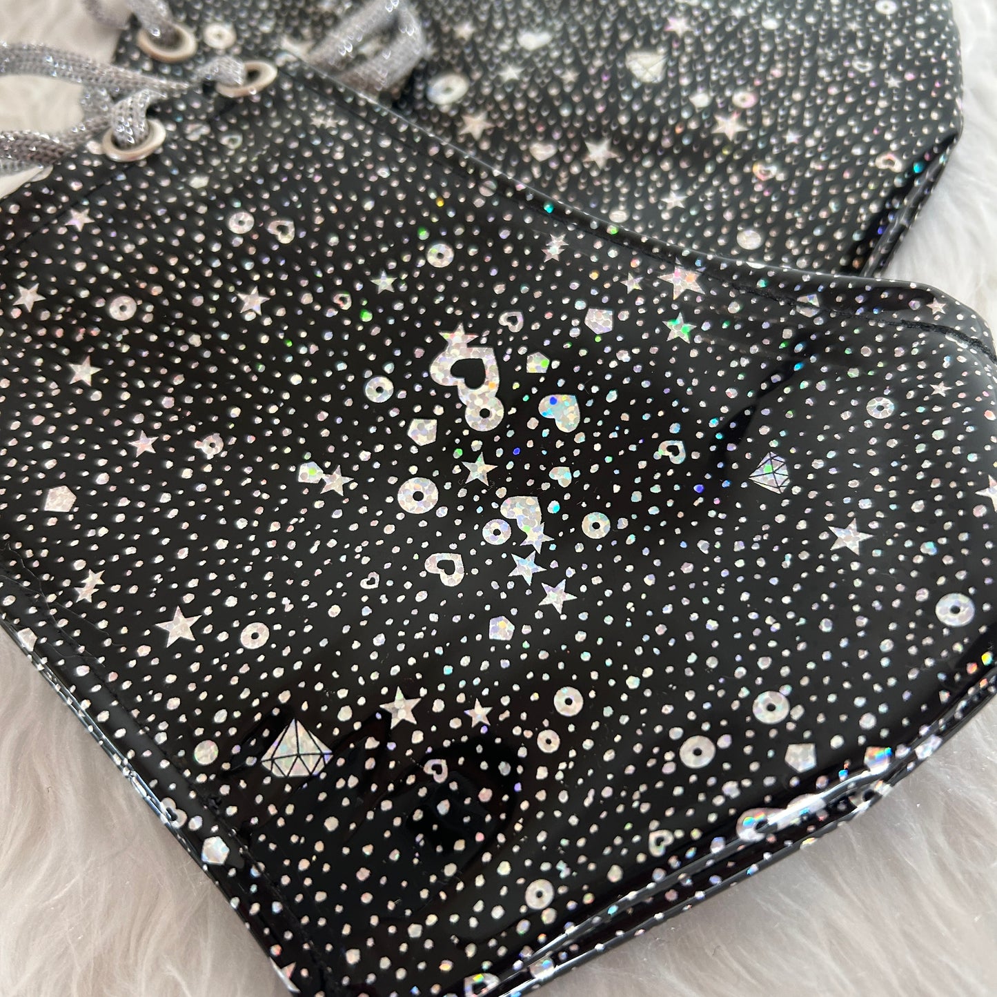 Protector para Pleaser Negro con Estrellas Plata