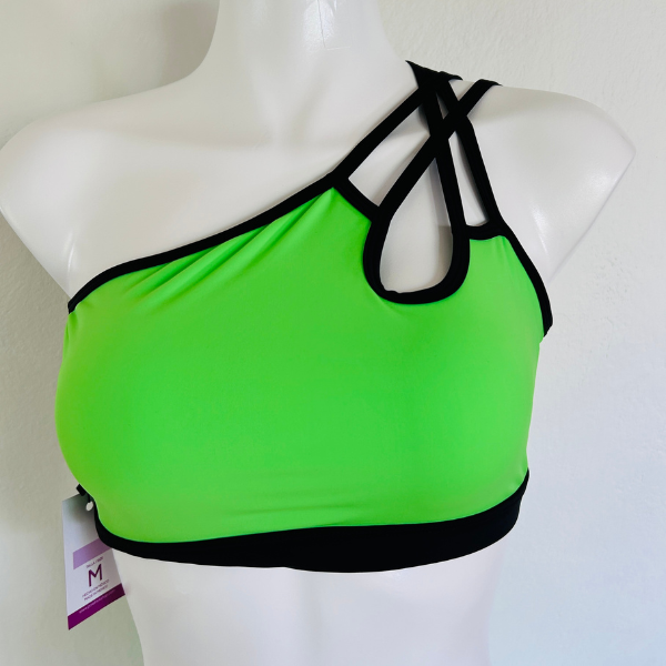 Top Asimétrico Luz – Verde Neón