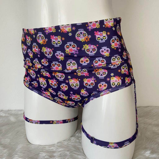 Cachetero Pretina Alta Calaveritas con Arnés