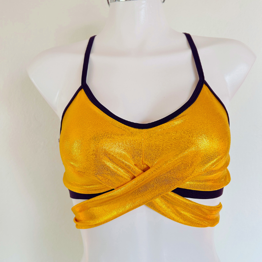 Top Cruzado – Dorado Brillante