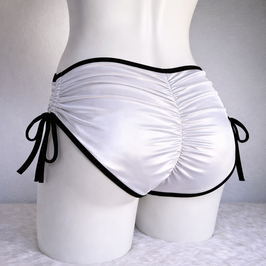 Cachetero ECLIPSE con jareta ajustable - Blanco Satinado