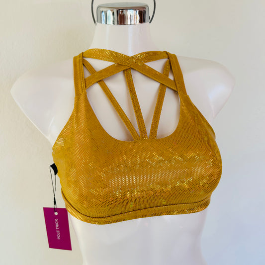 Top Estrella Holograma Dorado