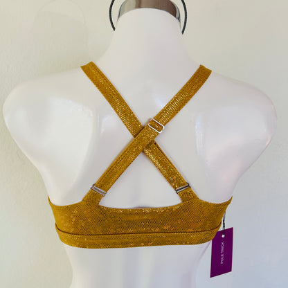 Top Estrella Holograma Dorado