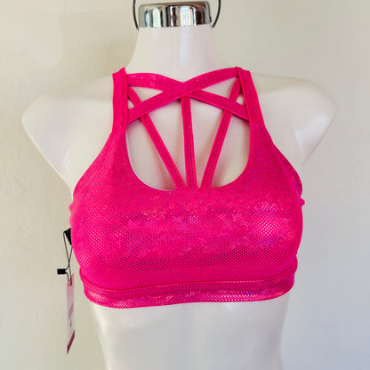 Top Estrella Holograma Rosa