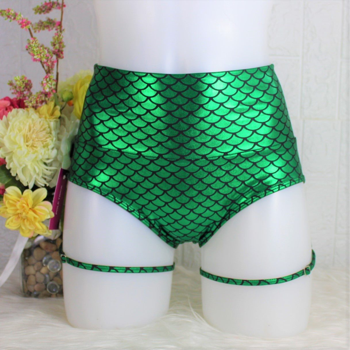 Cachetero Sirena Holograma Verde