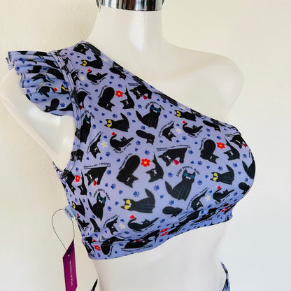 Conjunto Gatitos - Top Asimétrico + Cachetero Cintura Alta