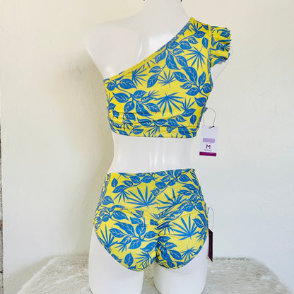 Conjunto Hawaii - Top Asimétrico + Cachetero Cintura Alta