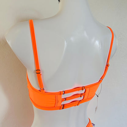 Top modelo Aura naranja neón