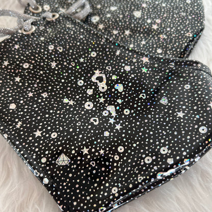 Protector para Pleaser Negro con Estrellas Plata