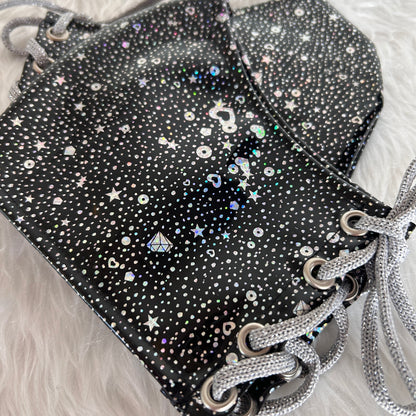 Protector para Pleaser Negro con Estrellas Plata