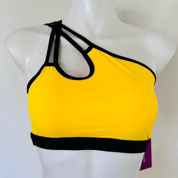 Top Asimétrico Amarillo Neón