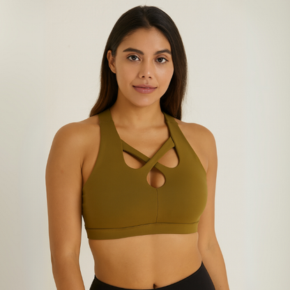 Top Cruzado Verde Olivo