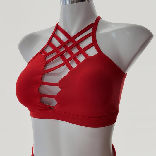 Top Tiras Rojo