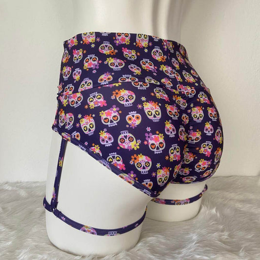 Cachetero Pretina Alta Calaveritas con Arnés